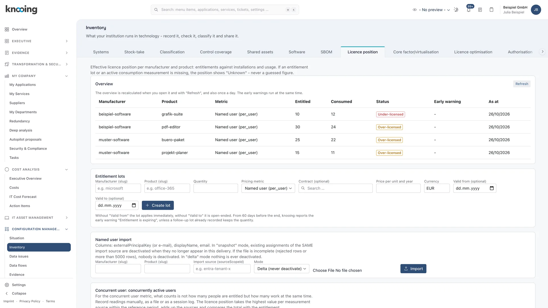 Spot under-licensing before the vendor audits.