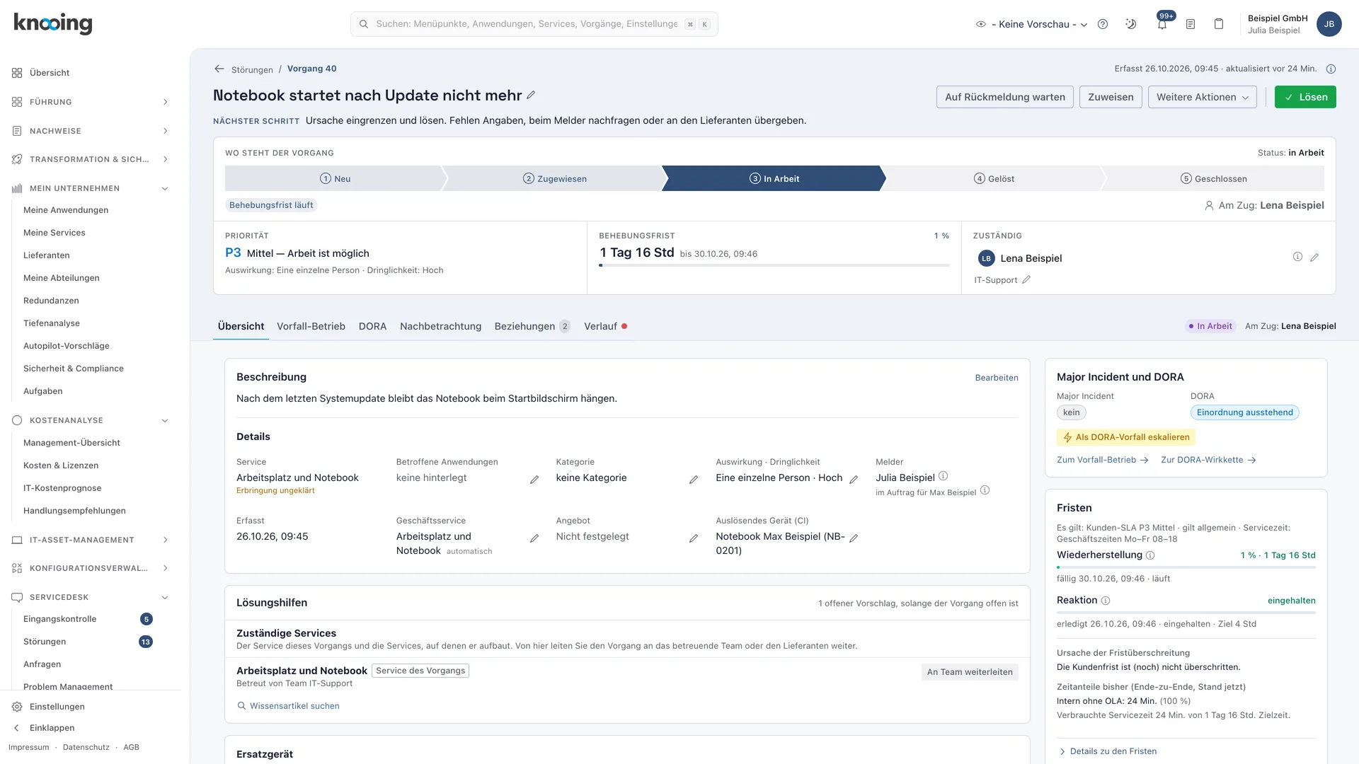 IT Service Management, das Ihre IT wirklich kennt.