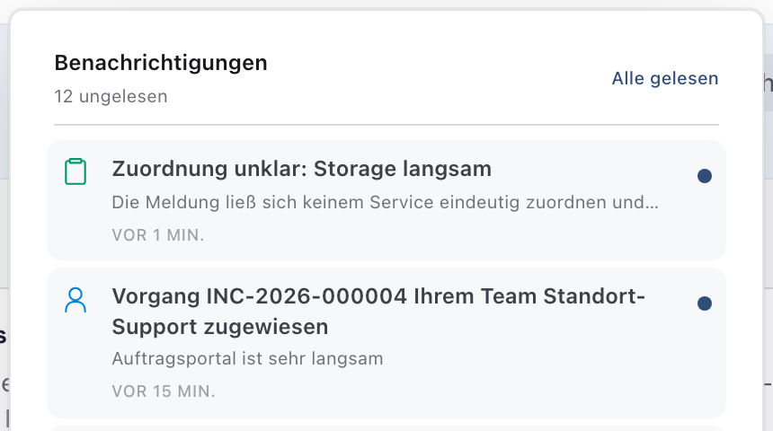 Glocke mit Benachrichtigung Zuordnung unklar: Storage langsam